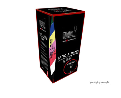 Riedel Fatto A Mano Performance 4-Piece Champagne Glass with Black Stem Set, 13 Oz