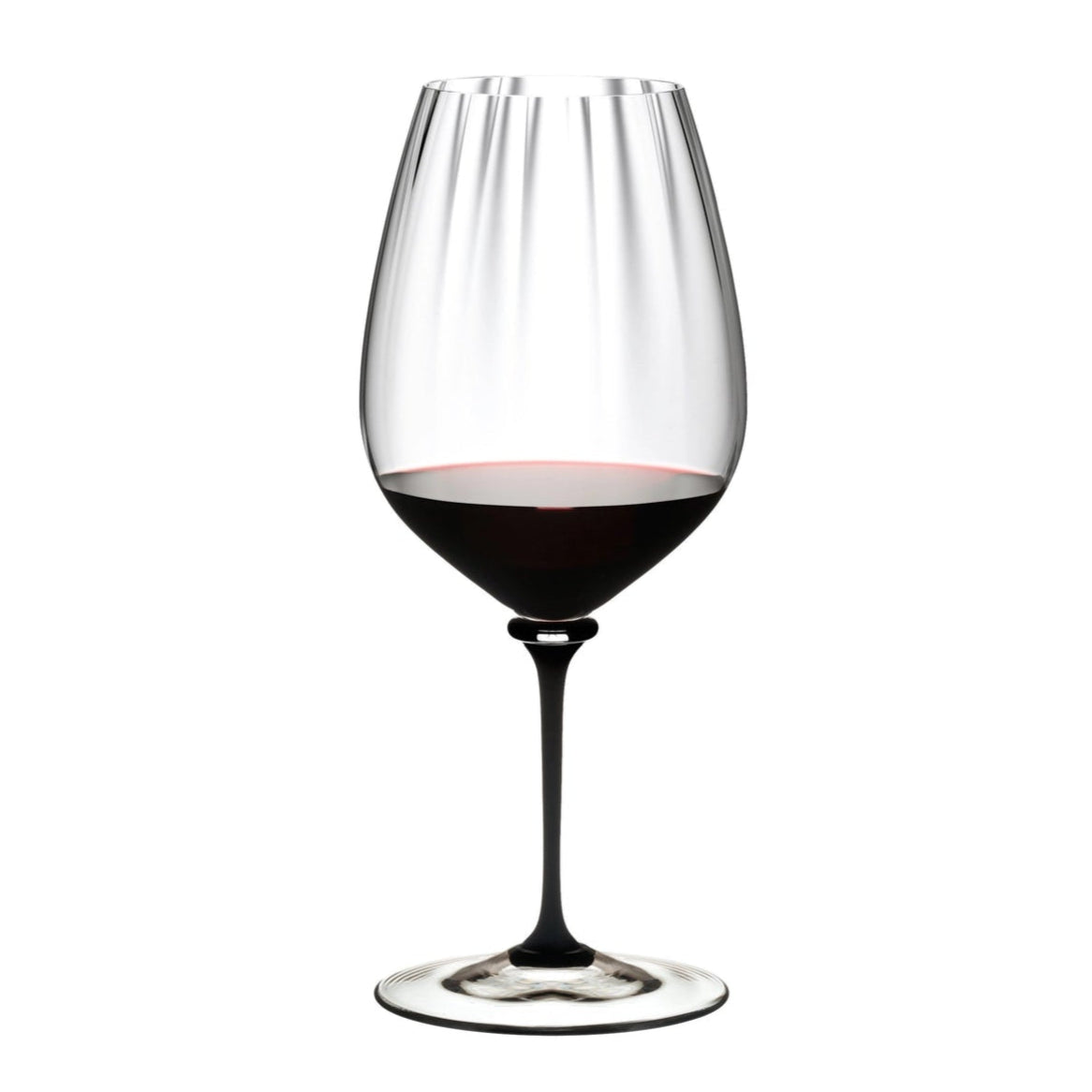 Riedel Fatto A Mano Performance Cabernet/Sauvignon Wine Glass with Black Stem, 28 Oz