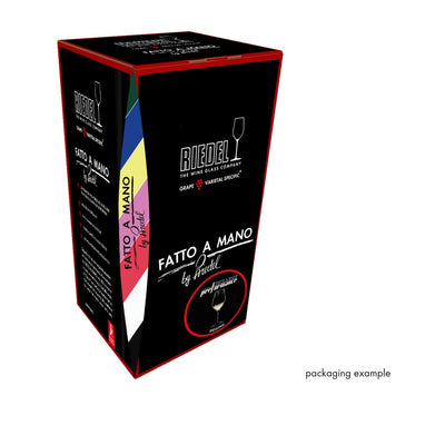 Riedel Fatto A Mano Performance 4-Piece Riesling Wine Glass with Black Base Set, 22 Oz