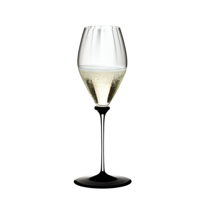 Riedel Fatto A Mano Performance Champagne Glass, Black Base, 13.1 Oz - Kitchen Universe