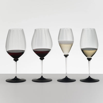 Riedel Fatto A Mano Performance Cabernet/Sauvignon Wine Glass with Black Base, 28 Oz