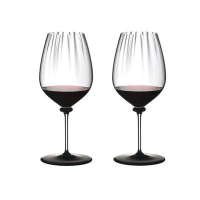 Riedel 2-Piece Fatto A Mano Performance Cabernet/Sauvignon Wine Glass with Black Base, 28 Oz