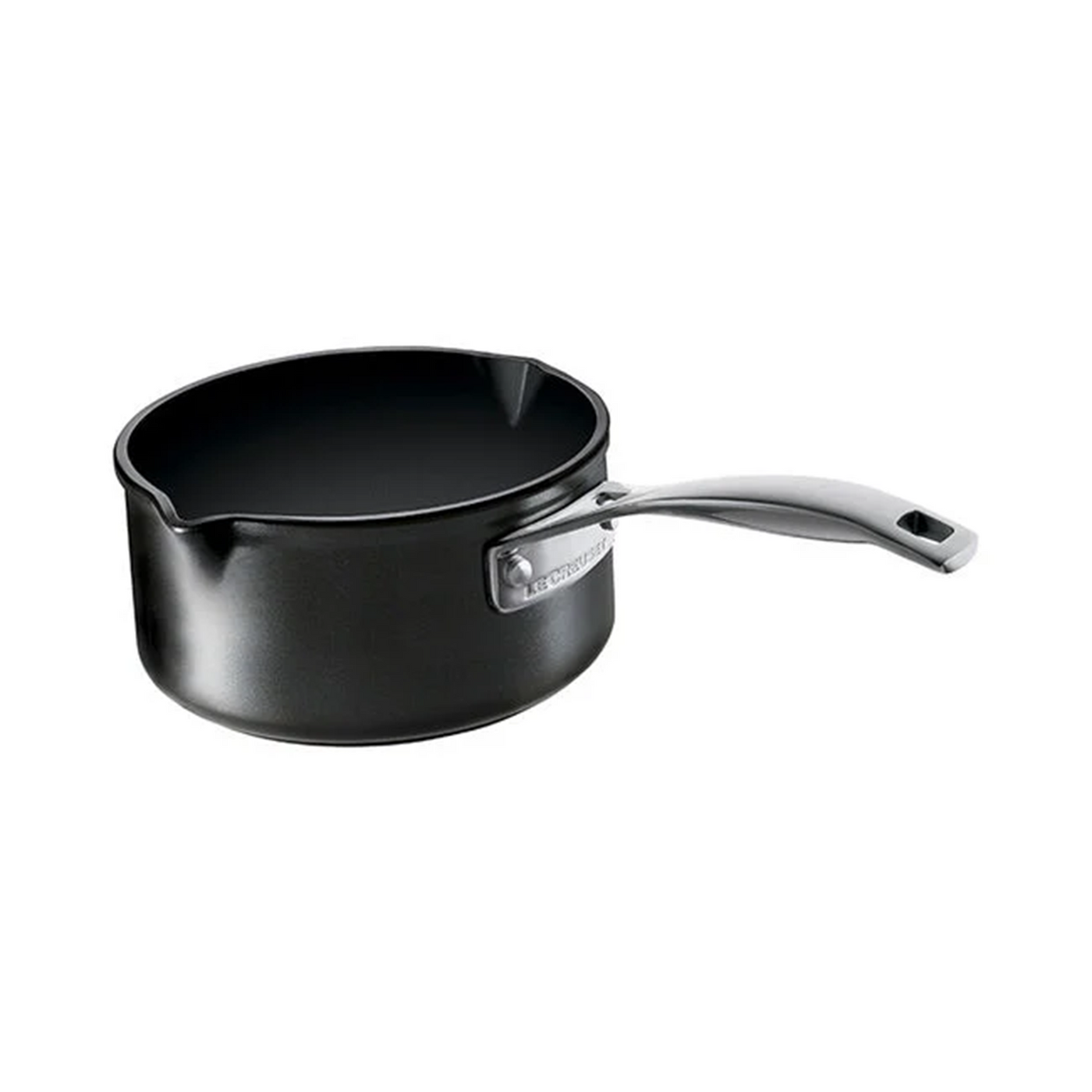 Le Creuset Toughened Nonstick PRO Saucepan with Pour Spouts, 1.6-Quart. - Kitchen Universe
