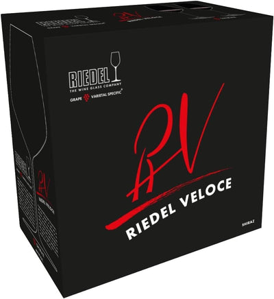 Riedel Veloce 4-Piece Crystal Syrah/Shiraz Wine Glass Set, 25.4 Oz