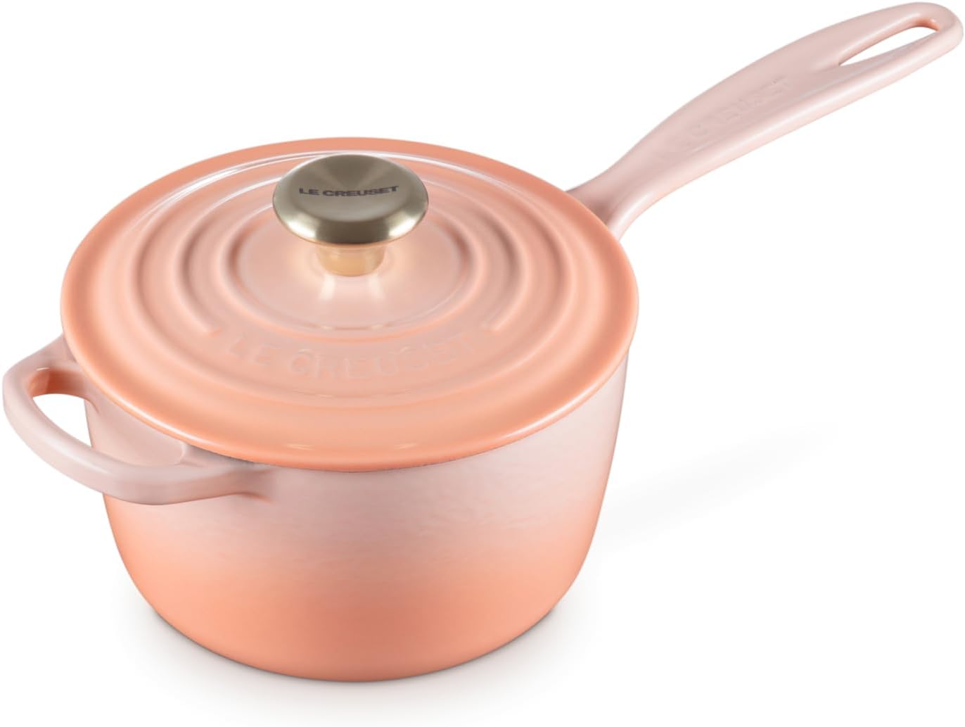 Le Creuset Signature Enameled Cast Iron 5-Piece Cookware Set, Peche - Kitchen Universe