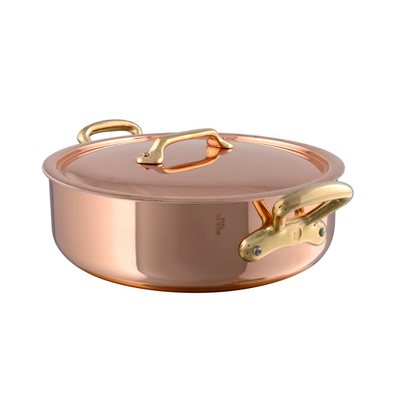 Mauviel M'heritage M200B Copper Rondeau w/Lid, Bronze Handles 3.2-qt - Kitchen Universe