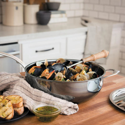 Hestan NanoBond Titanium Stainless Steel Essential Pan With Lid, 3.5-Qt - Kitchen Universe