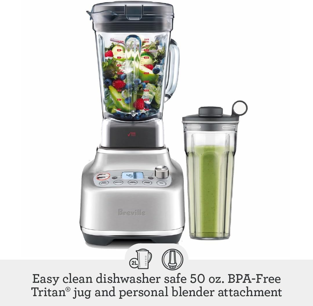 Breville The Super Q Brushed Stainless Steel Blender, 68-Oz - Kitchen Universe