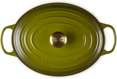 Le Creuset Signature Enameled Cast Iron Oval Dutch Oven, 6.75-Quart, Olive - Kitchen Universe