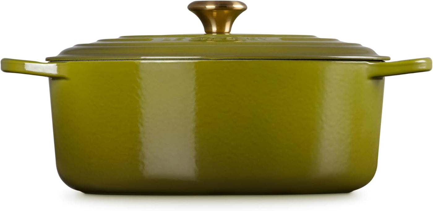 Le Creuset Signature Enameled Cast Iron Oval Dutch Oven, 6.75-Quart, Olive - Kitchen Universe