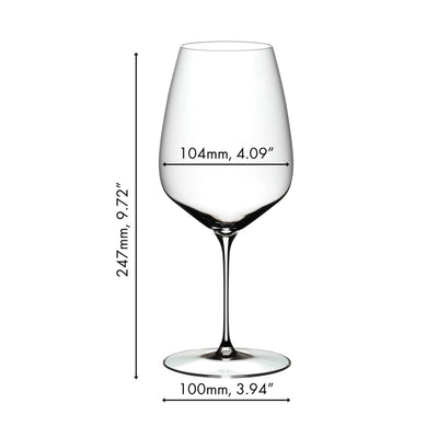 Riedel Veloce 2-Piece Crystal Cabernet/Merlot Wine Glass Set, 29.1 Oz