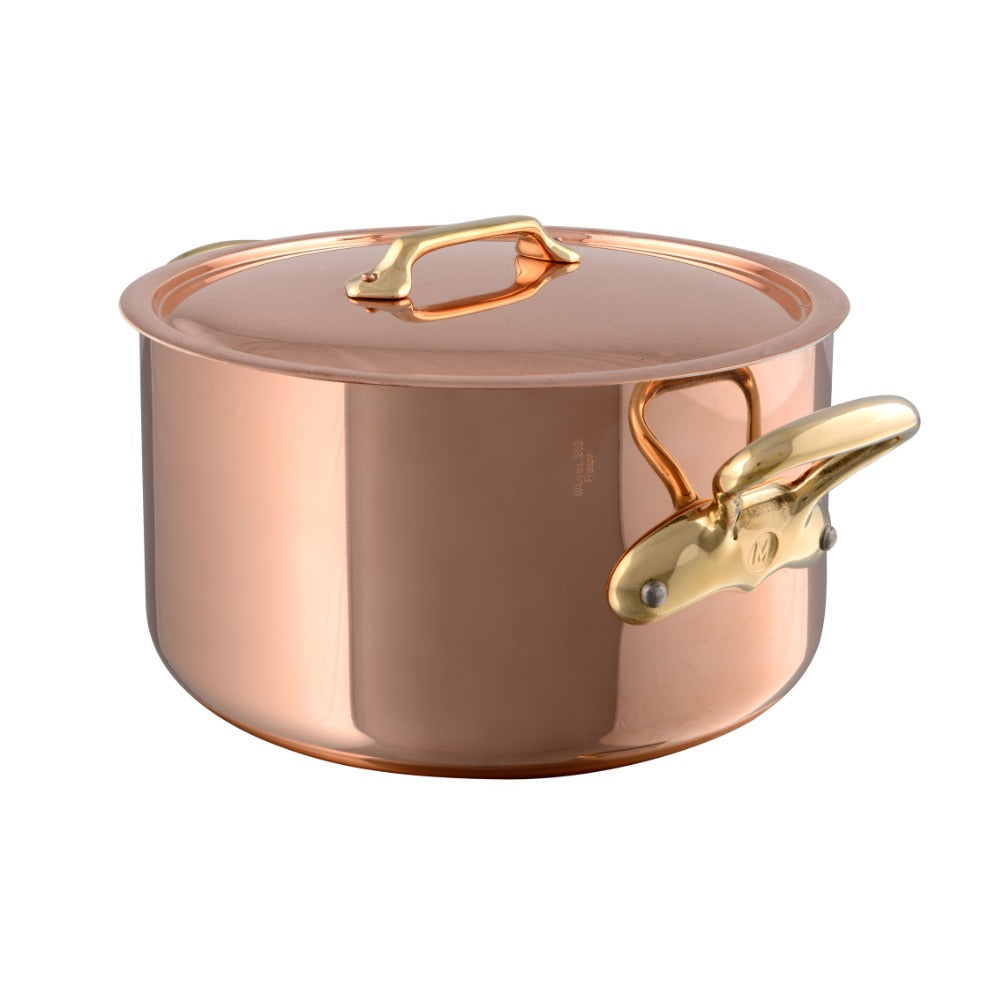 Mauviel M'heritage M200B Copper Stewpan w/Lid, Bronze Handles 6.1-qt - Kitchen Universe