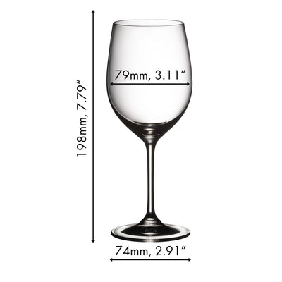 Riedel Vinum 2-Piece Set Crystal Viognier/Chardonnay Wine Set, 12.4 Oz