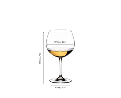 Riedel Vinum 2-Piece Crystal Oaked Chardonnay/Montrachet Wine Glass Set, 21 Oz - Kitchen Universe
