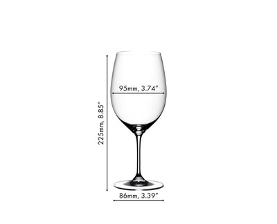 Riedel Vinum 4-Piece Cabernet Sauvignon/Merlot Wine Glass Set, 22 Oz