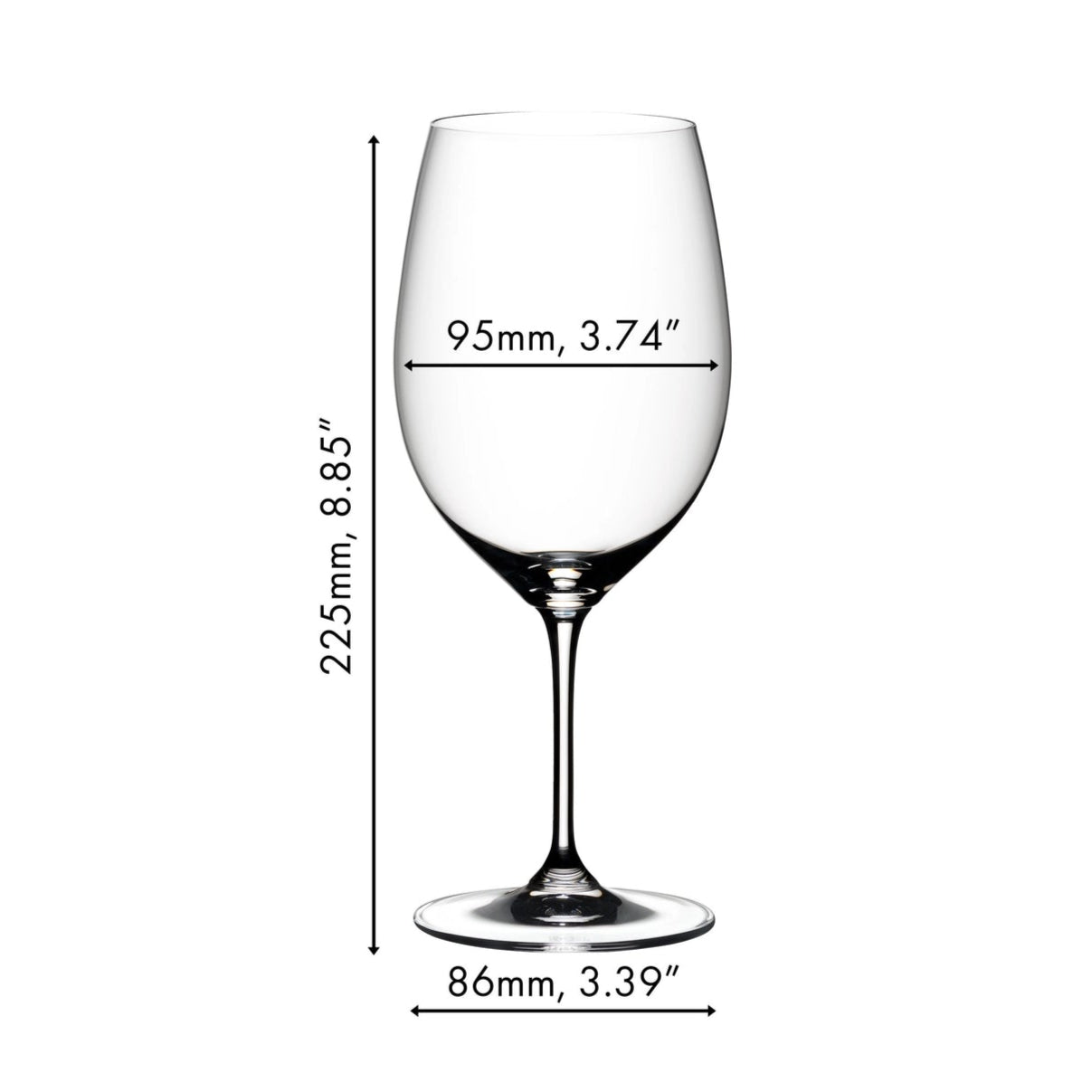 Riedel Vinum 2-Piece Cabernet Sauvignon/Merlot Wine Glass Set, 22 Oz - Kitchen Universe
