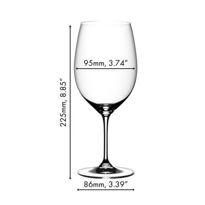 Riedel Vinum 2-Piece Cabernet Sauvignon/Merlot Wine Glass Set, 22 Oz - Kitchen Universe