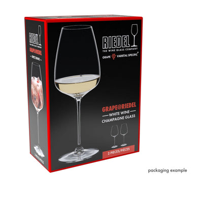 Riedel Grape@Riedel 2-Piece Crystal White Wine/Champagne Glass/Spritz Drinks Set, 18 Oz