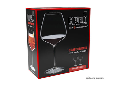 Riedel Grape@Riedel 4-Piece Crystal Pinot Noir/Nebbiolo/Aperitivo Wine Glass Set, 25 Oz