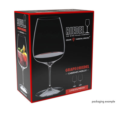 Riedel Grape@Riedel 2-Piece Crystal Cabernet/Merlot/Cocktail Wine Glass Set, 28 Oz