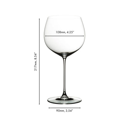 Riedel Veritas 4-Piece Crystal Chardonnay Wine Glass Set, 23 Oz