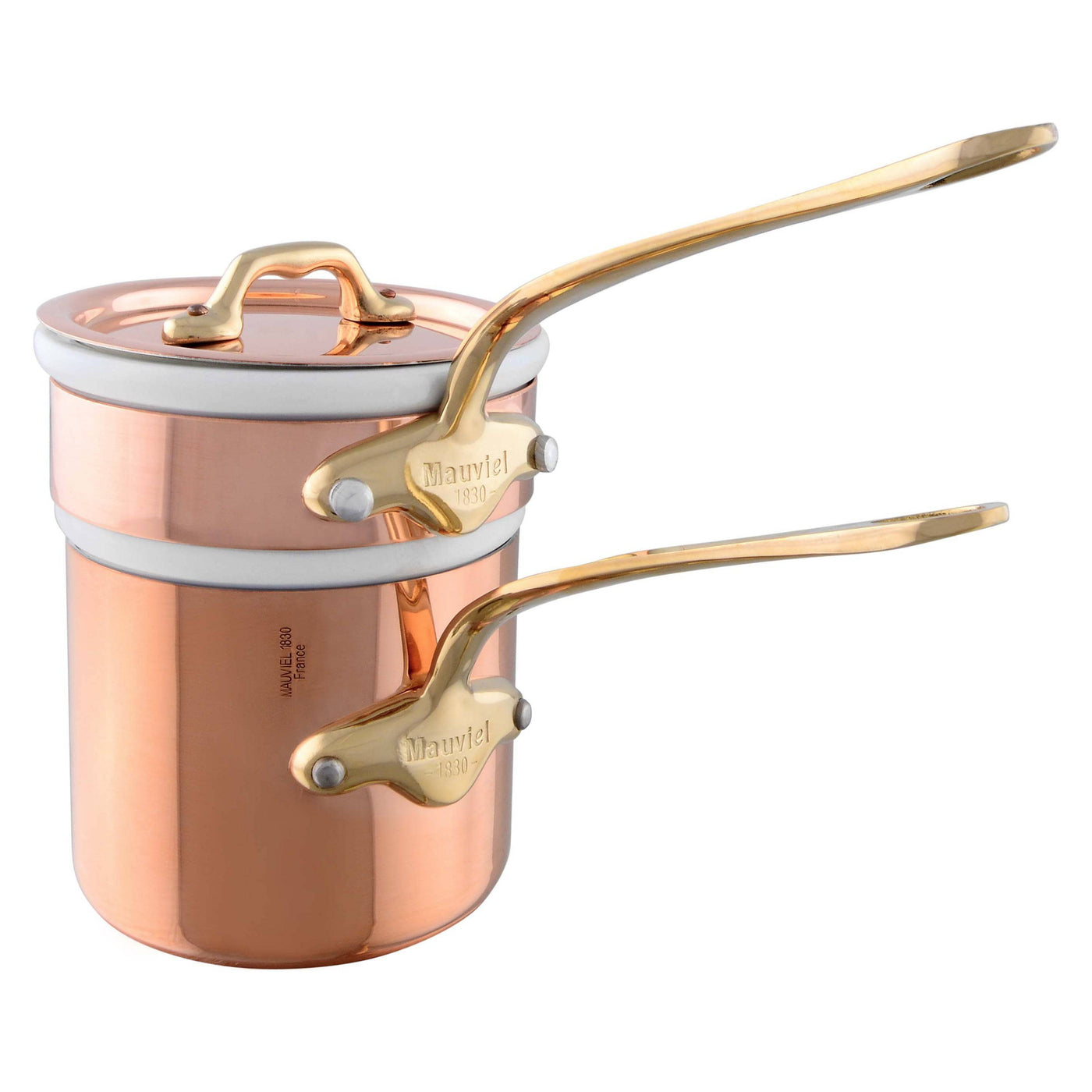 Mauviel M'heritage M150B2 Copper Bain Marie Porcelain, 0.8-qt - Kitchen Universe