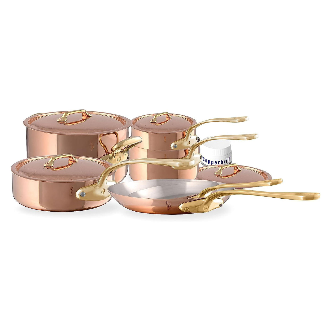 Mauviel M'heritage M200B Copper 11-Piece Cookware w/Lid, Bronze Handles - Kitchen Universe