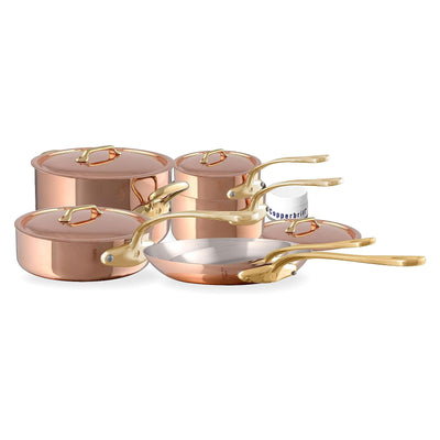 Mauviel M'heritage M200B Copper 11-Piece Cookware w/Lid, Bronze Handles - Kitchen Universe