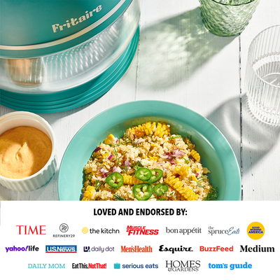 Fritaire Self-Cleaning Glass Bowl Air Fryer, 5-Qt, Mauve Rose