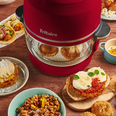 Fritaire Self-Cleaning Glass Bowl Air Fryer, 5-Qt, Cherry - Kitchen Universe