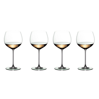 Riedel Veritas 4-Piece Crystal Chardonnay Wine Glass Set, 23 Oz