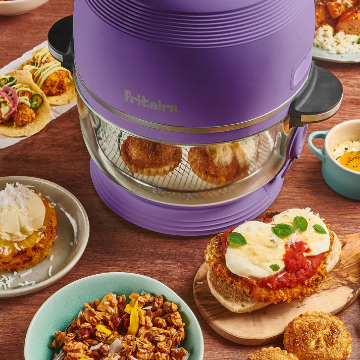 Fritaire Self-Cleaning Glass Bowl Air Fryer, 5-Qt, Lavender - Kitchen Universe