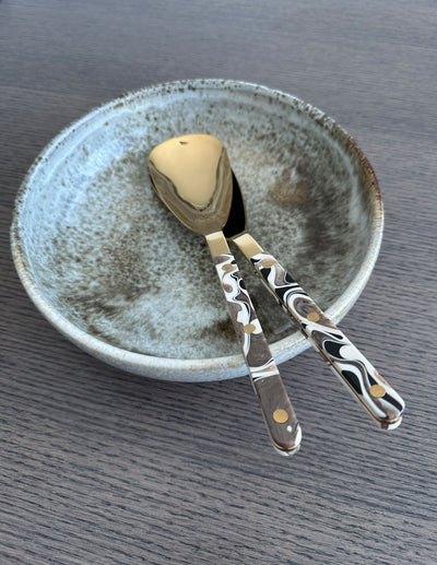 Sabre Bistrot Gold Rice Spoon, Dune Black - Kitchen Universe