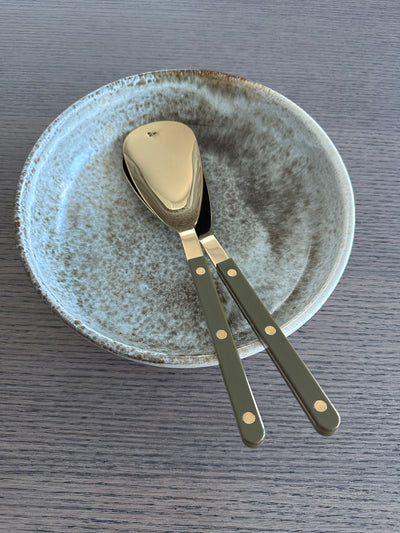 Sabre Bistrot Gold Rice Spoon, Green Fern - Kitchen Universe