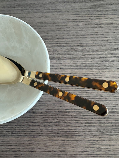 Sabre Bistrot Gold Rice Spoon, Tortoise - Kitchen Universe