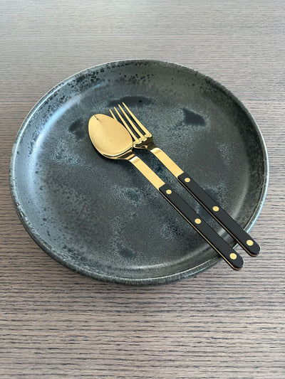Sabre Bistrot Gold Serving Set, Black - Kitchen Universe