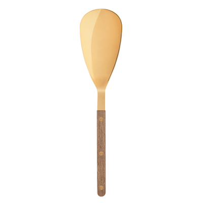 Sabre Bistrot Gold Rice Spoon, Teak - Kitchen Universe