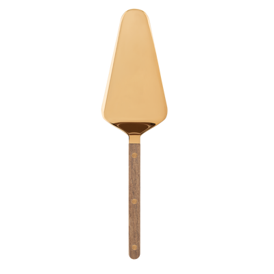 Sabre Bistrot Gold Tart Server, Teak - Kitchen Universe