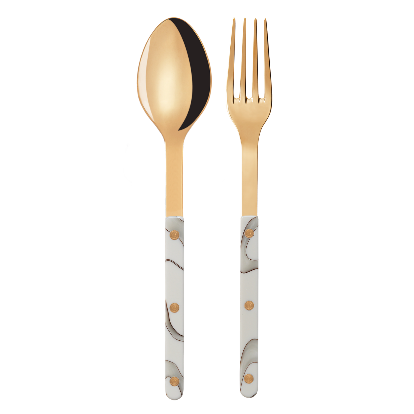Sabre Bistrot Gold Serving Set, Dune Ivory - Kitchen Universe