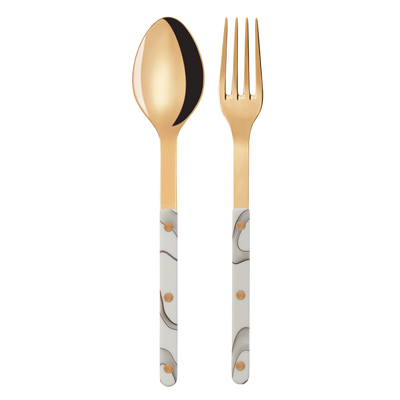 Sabre Bistrot Gold Serving Set, Dune Ivory - Kitchen Universe