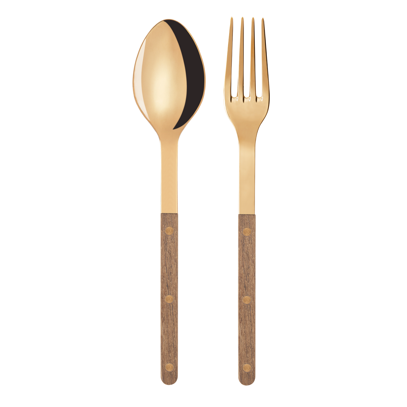Sabre Bistrot Gold Serving Set, Teak - Kitchen Universe