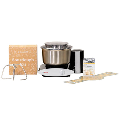 Bosch Machine 6.5 Qt. Universal Plus Mixer With Sourdough Bundle, Black & Stainless - Kitchen Universe