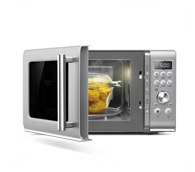 Breville Brushed Stainless Steel Compact Wave Soft Close Microwave - Kitchen Universe