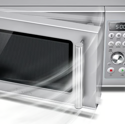 Breville Brushed Stainless Steel Compact Wave Soft Close Microwave - Kitchen Universe