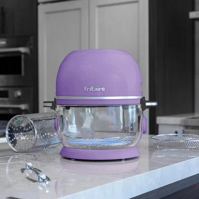 Fritaire Self-Cleaning Glass Bowl Air Fryer, 5-Qt, Lavender - Kitchen Universe