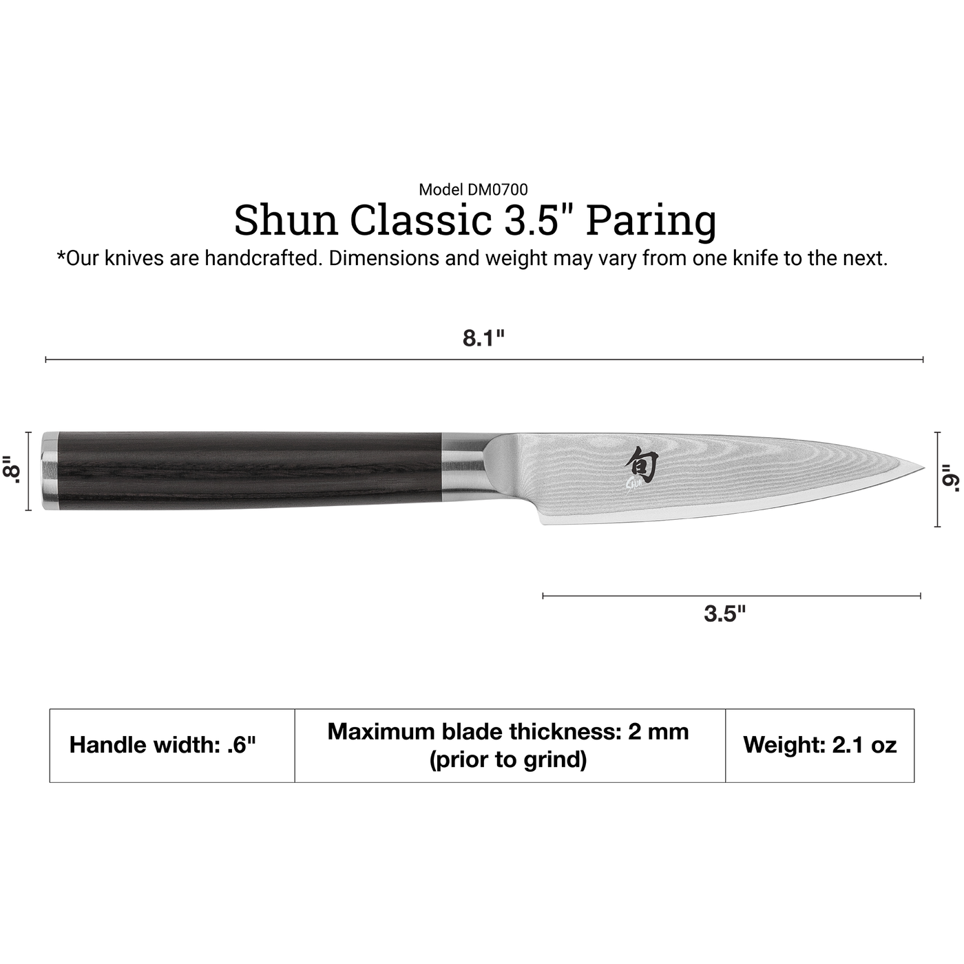 Shun Classic Paring Knife, 3.5-in. - Kitchen Universe
