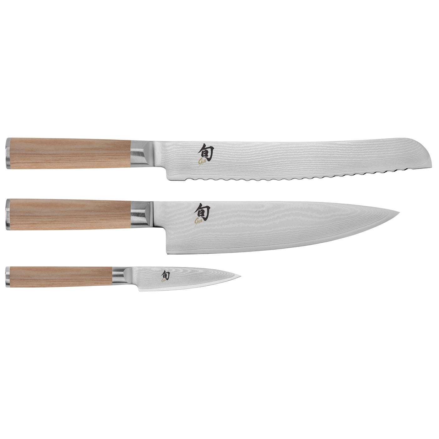 Shun Classic Blonde Essential 3-Piece Knife Set - Kitchen Universe