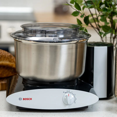 Bosch Machine 6.5 Qt. Universal Plus Mixer With Sourdough Bundle, Black & Stainless - Kitchen Universe
