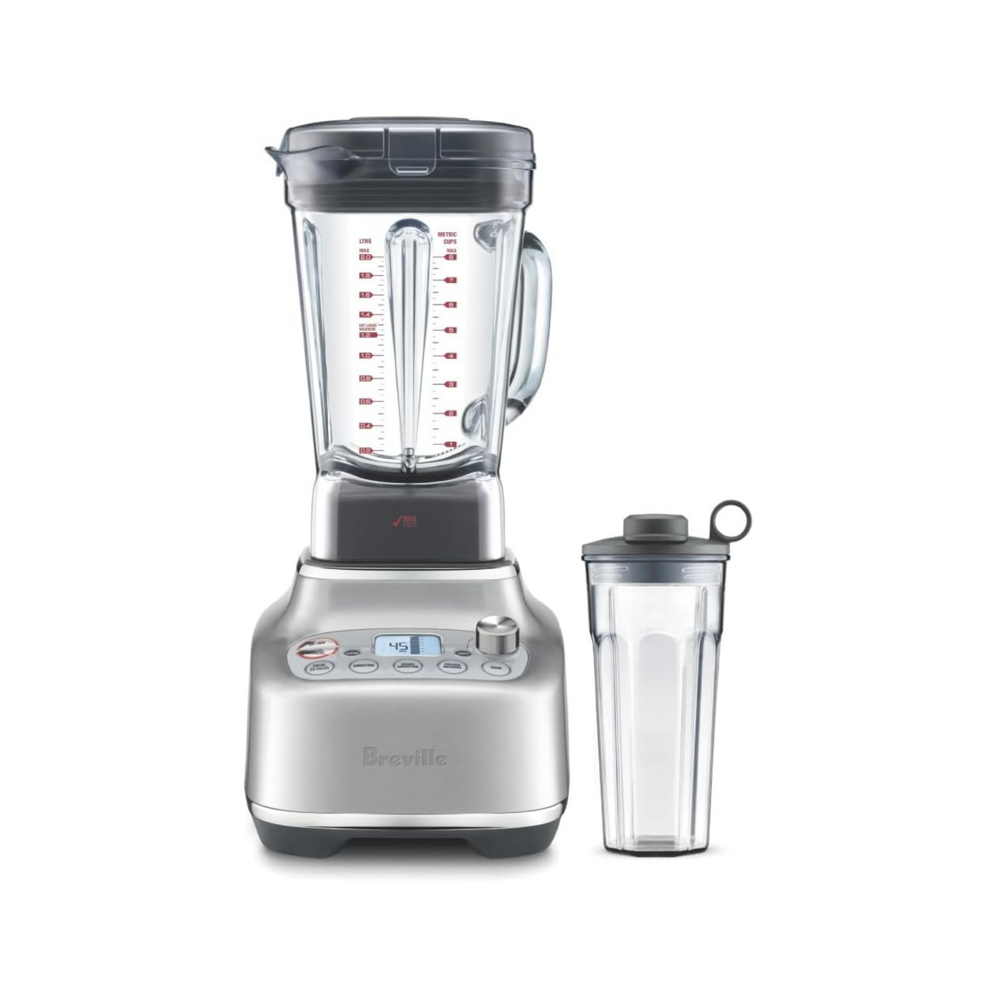 Breville The Super Q Brushed Stainless Steel Blender, 68-Oz - Kitchen Universe