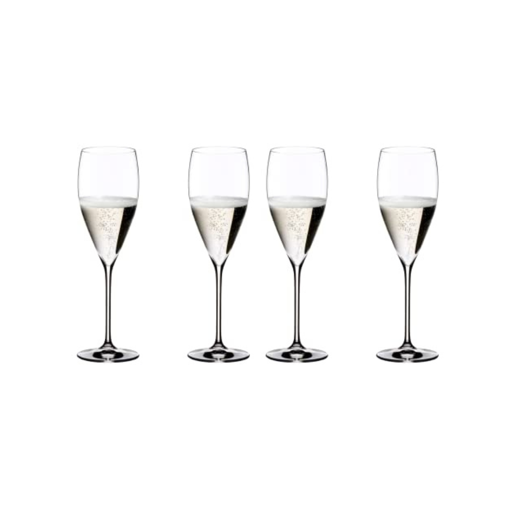 Riedel Vinum 4-Piece Crystal Champagne Glass Set, 12 Oz - Kitchen Universe